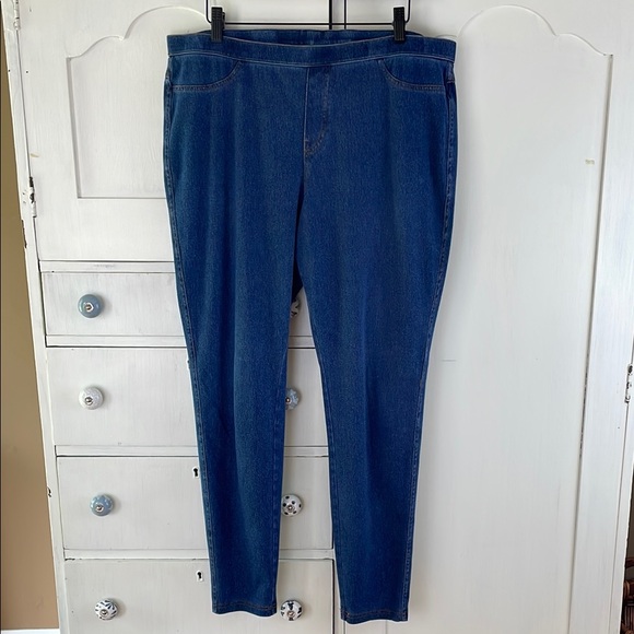 Blue Denim Jeggings 2 pair XL - Picture 3 of 8
